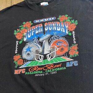 Vintage Super Sunday Graphic T-Shirt 1993 size XL